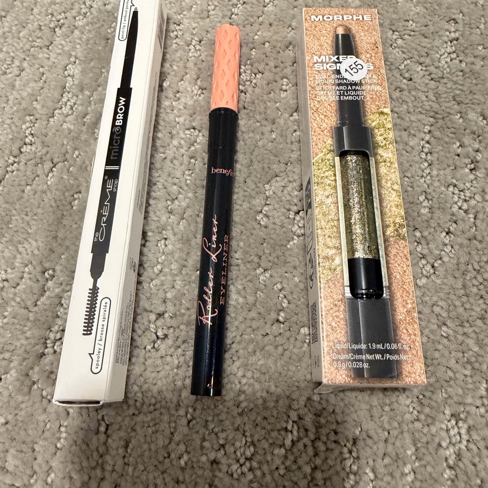 Benefit/Morphe/Creme Eye Makeup Bundle (Liner/Brow/Eyeshadow